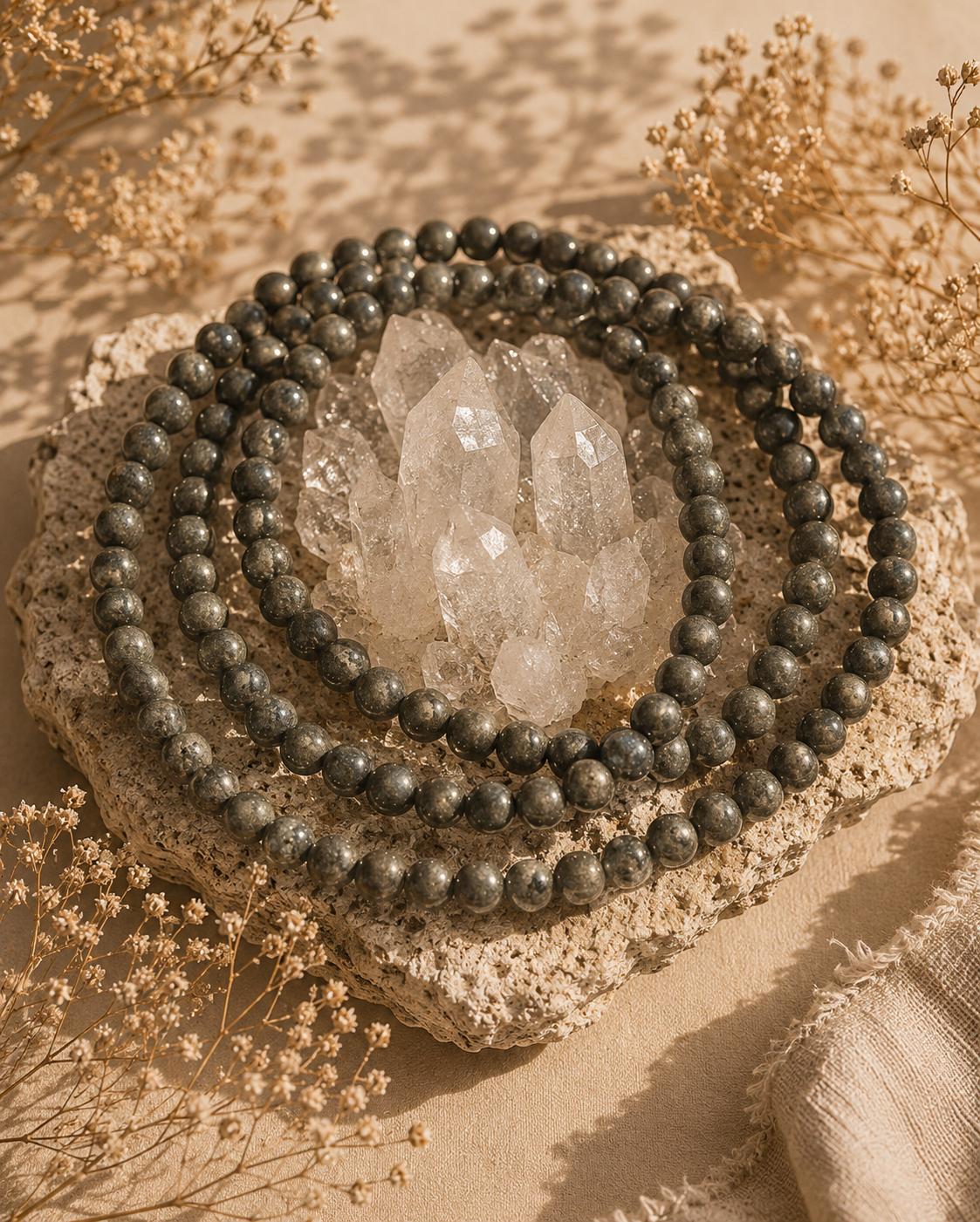 Pulsera pirita 4mm