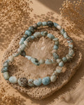 Pulsera larimar uniforme de 4mm