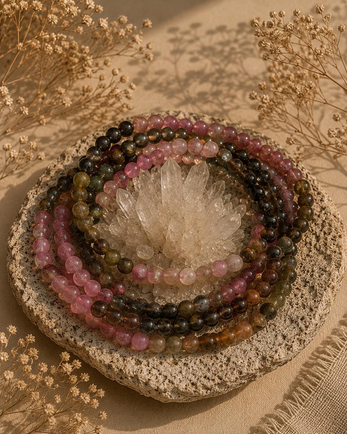 Pulsera turmalina color 4mm