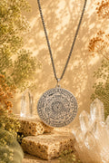 Colgante tetragramatón en acero color plata 3cm