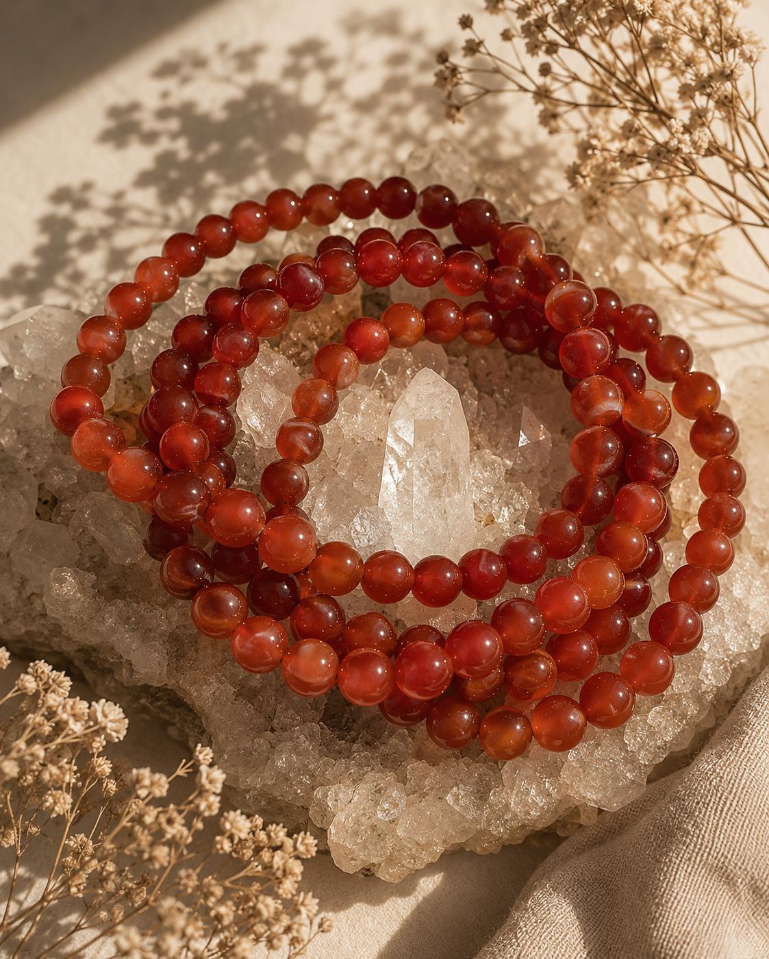 Pulsera cornalina 6mm